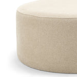 Mavelle 70cm Round Ottoman - Sand Beige Ottoman Eastern-Local
