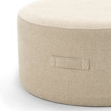 Mavelle 70cm Round Ottoman - Sand Beige Ottoman Eastern-Local