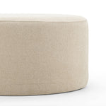 Mavelle 70cm Round Ottoman - Sand Beige Ottoman Eastern-Local