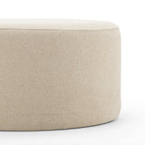 Mavelle 70cm Round Ottoman - Sand Beige Ottoman Eastern-Local