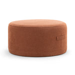 Mavelle 70cm Round Ottoman - Rust Orange Ottoman Eastern-Local