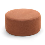 Mavelle 70cm Round Ottoman - Rust Orange Ottoman Eastern-Local