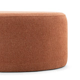 Mavelle 70cm Round Ottoman - Rust Orange Ottoman Eastern-Local