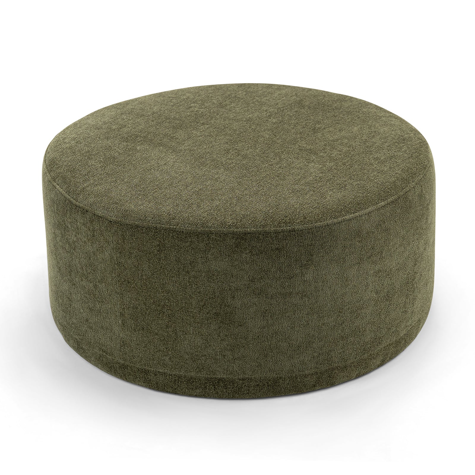 Mavelle 70cm Round Ottoman - Wattle Green Ottoman Eastern-Local
