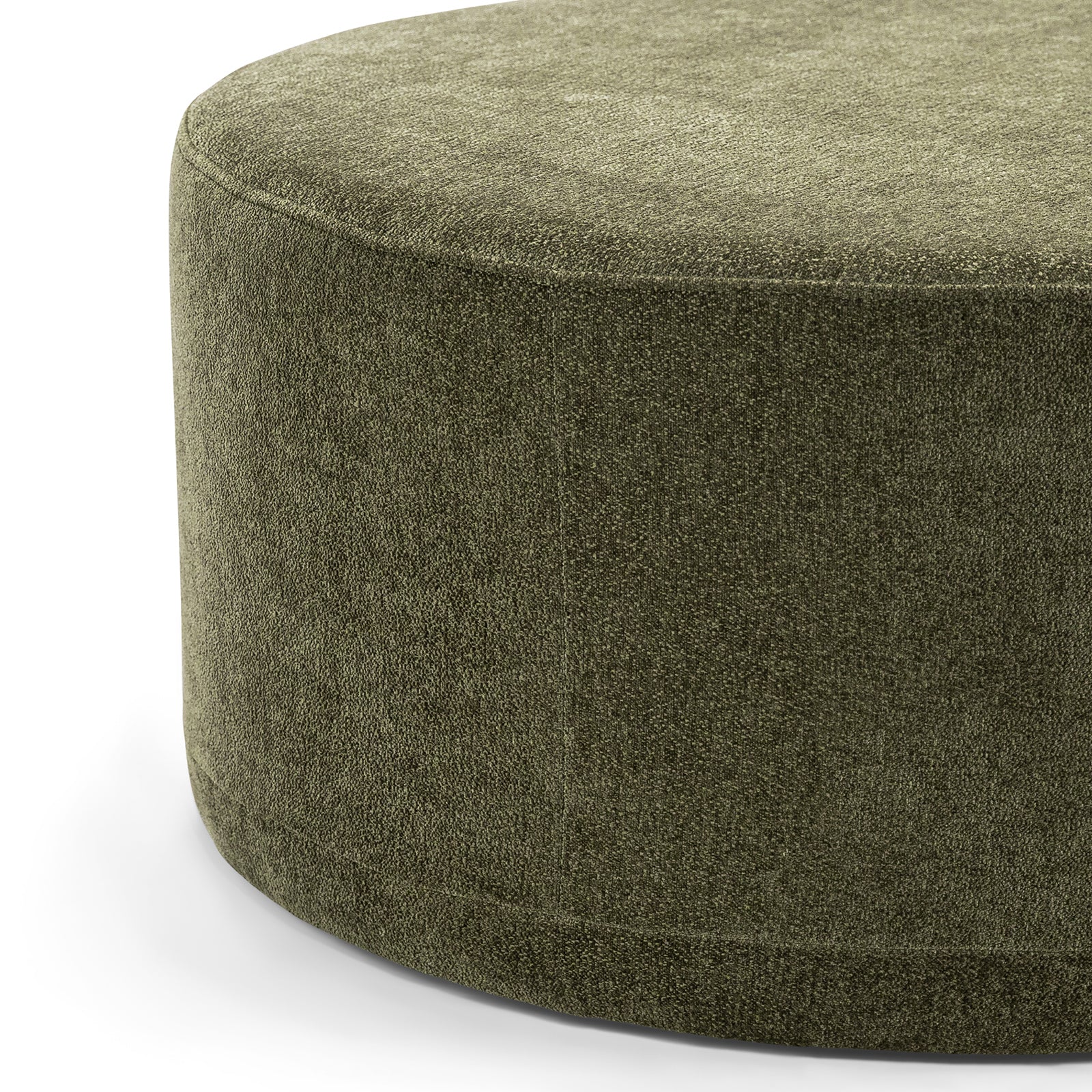 Mavelle 70cm Round Ottoman - Wattle Green Ottoman Eastern-Local