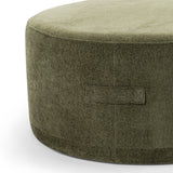 Mavelle 70cm Round Ottoman - Wattle Green Ottoman Eastern-Local