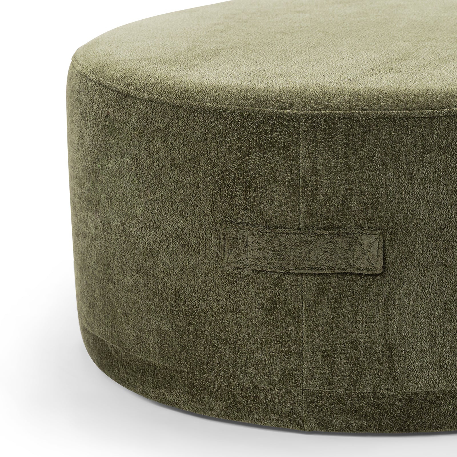 Mavelle 70cm Round Ottoman - Wattle Green Ottoman Eastern-Local