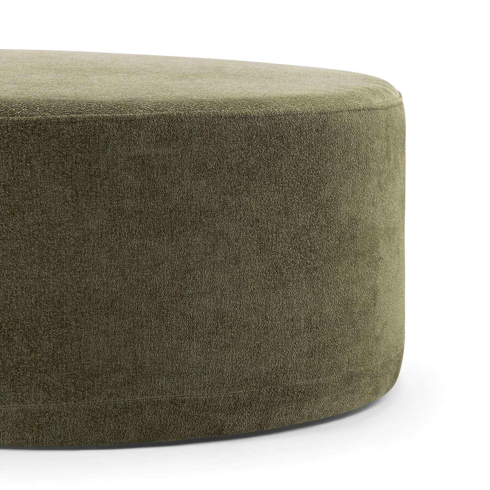 Mavelle 70cm Round Ottoman - Wattle Green Ottoman Eastern-Local