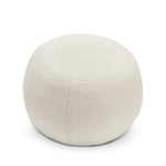 Raven 50cm Round Ottoman - Bouclé Cream Ottoman Eastern-Local