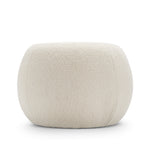 Raven 50cm Round Ottoman - Bouclé Cream Ottoman Eastern-Local