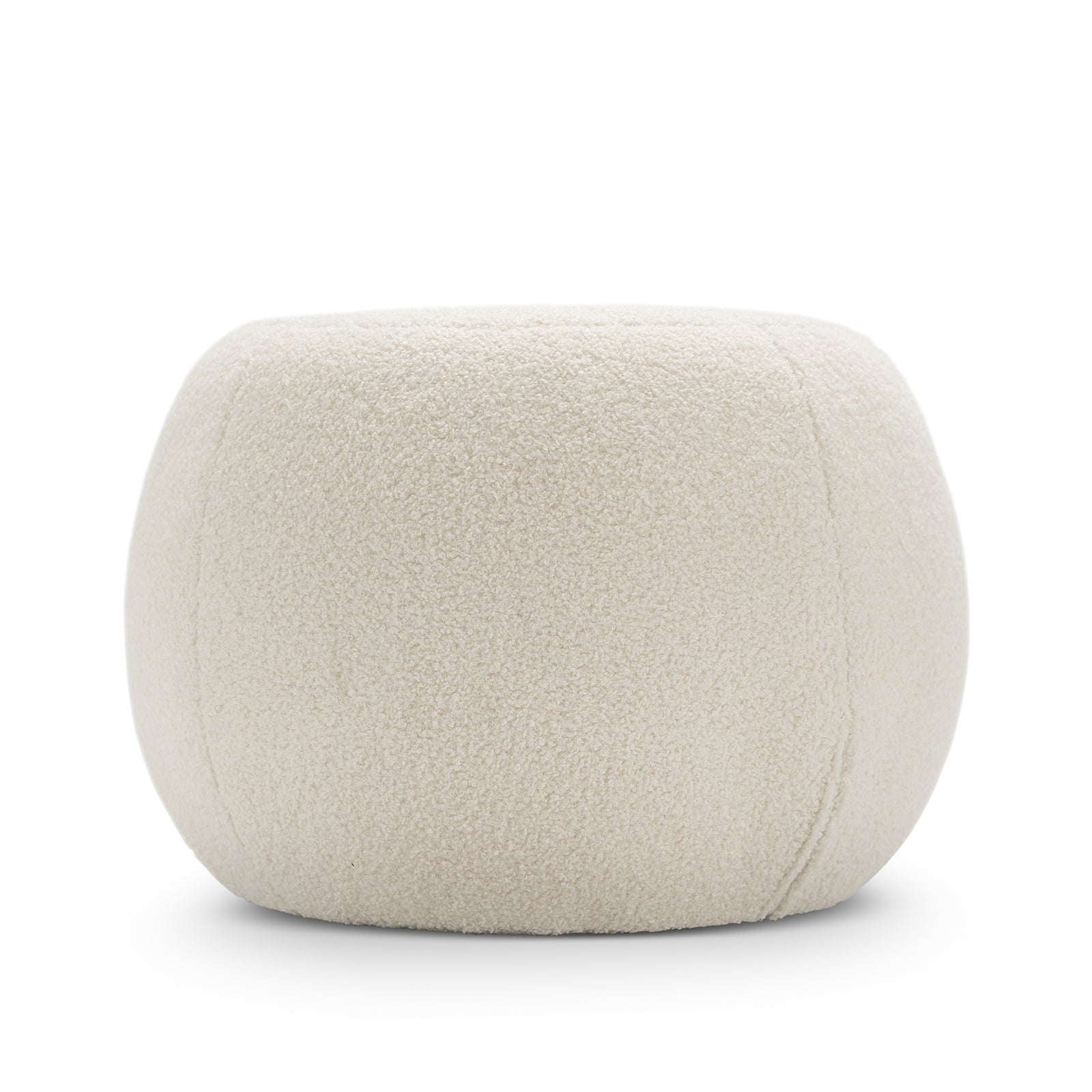 Raven 50cm Round Ottoman - Bouclé Cream Ottoman Eastern-Local