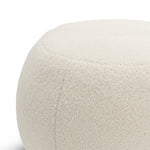 Raven 50cm Round Ottoman - Bouclé Cream Ottoman Eastern-Local