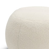 Raven 50cm Round Ottoman - Bouclé Cream Ottoman Eastern-Local