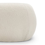 Raven 50cm Round Ottoman - Bouclé Cream Ottoman Eastern-Local
