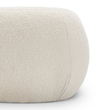 Raven 50cm Round Ottoman - Bouclé Cream Ottoman Eastern-Local