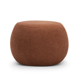 Raven 50cm Round Ottoman - Rust Orange Eastern-Local