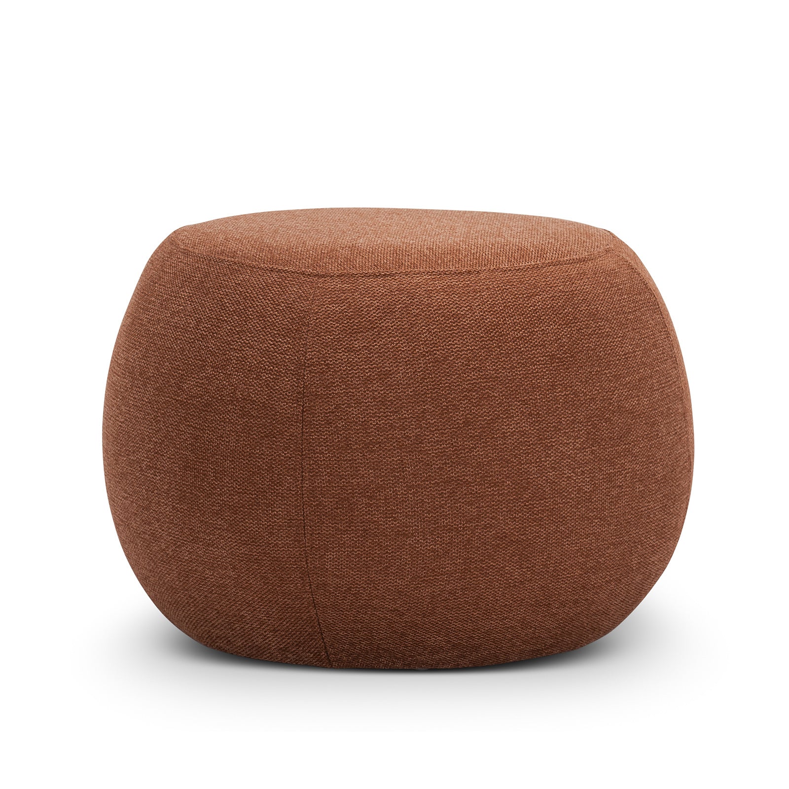 Raven 50cm Round Ottoman - Rust Orange Eastern-Local