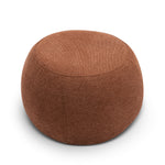 Raven 50cm Round Ottoman - Rust Orange Eastern-Local