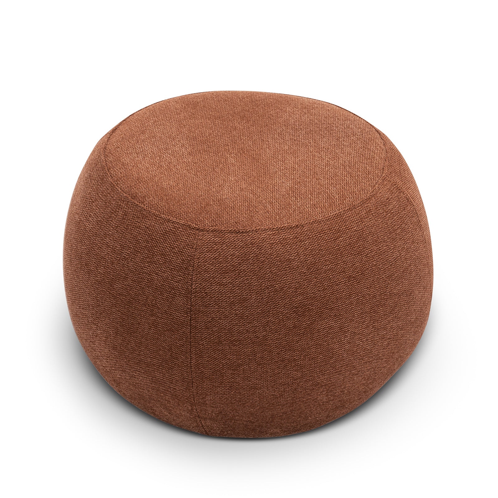 Raven 50cm Round Ottoman - Rust Orange Eastern-Local