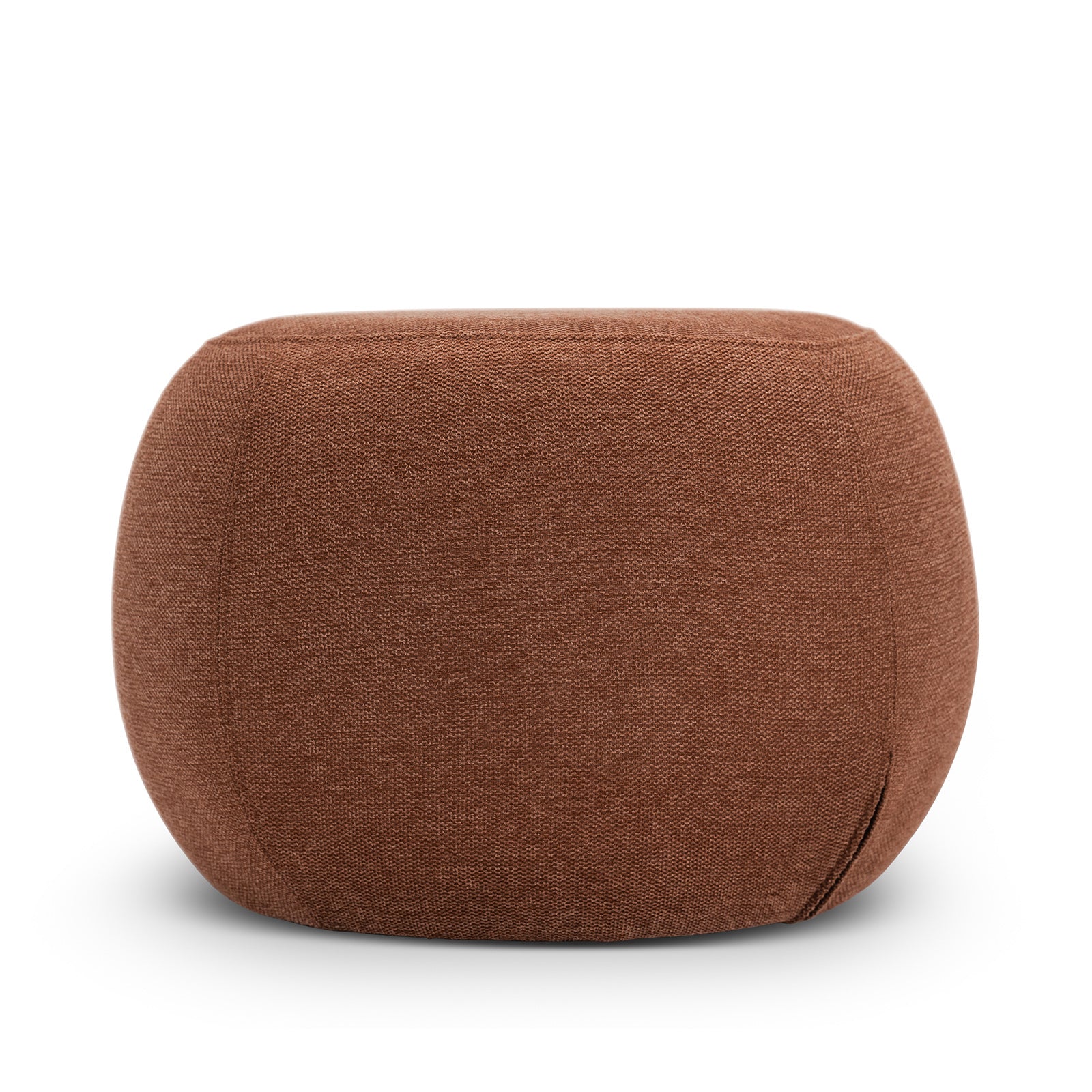 Raven 50cm Round Ottoman - Rust Orange Eastern-Local