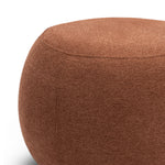 Raven 50cm Round Ottoman - Rust Orange Eastern-Local