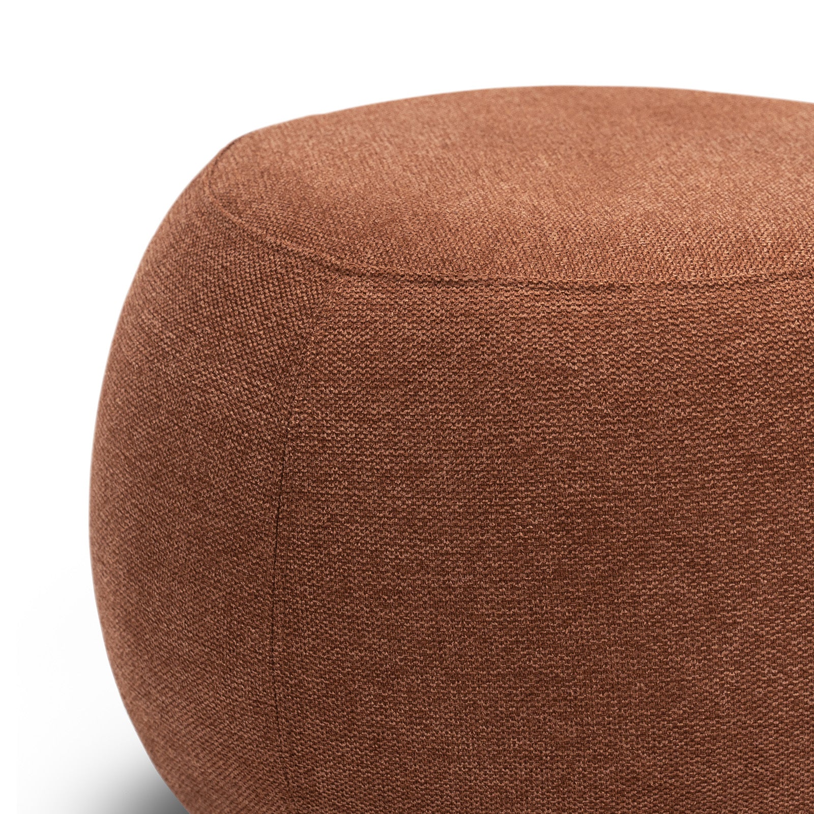 Raven 50cm Round Ottoman - Rust Orange Eastern-Local