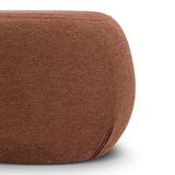 Raven 50cm Round Ottoman - Rust Orange Eastern-Local