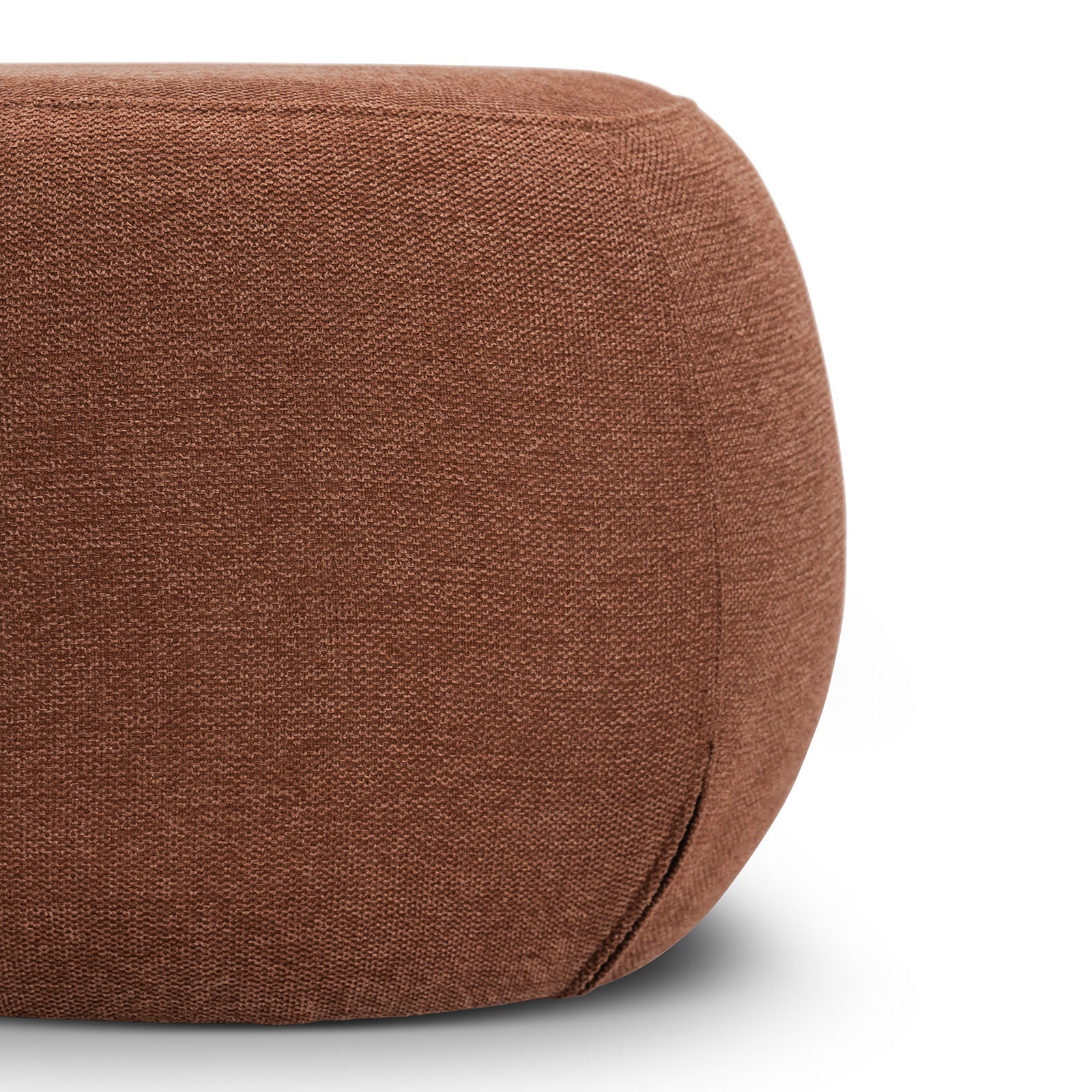 Raven 50cm Round Ottoman - Rust Orange Eastern-Local