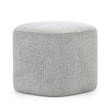 Kelsa 41cm Square Ottoman - Hail Grey Ottoman Eastern-Local