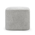 Kelsa 41cm Square Ottoman - Hail Grey Ottoman Eastern-Local