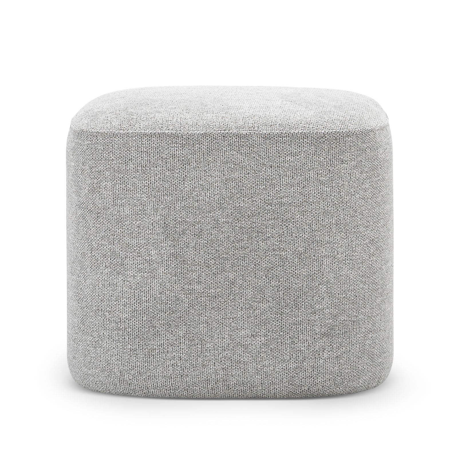 Kelsa 41cm Square Ottoman - Hail Grey Ottoman Eastern-Local