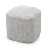 Kelsa 41cm Square Ottoman - Hail Grey Ottoman Eastern-Local