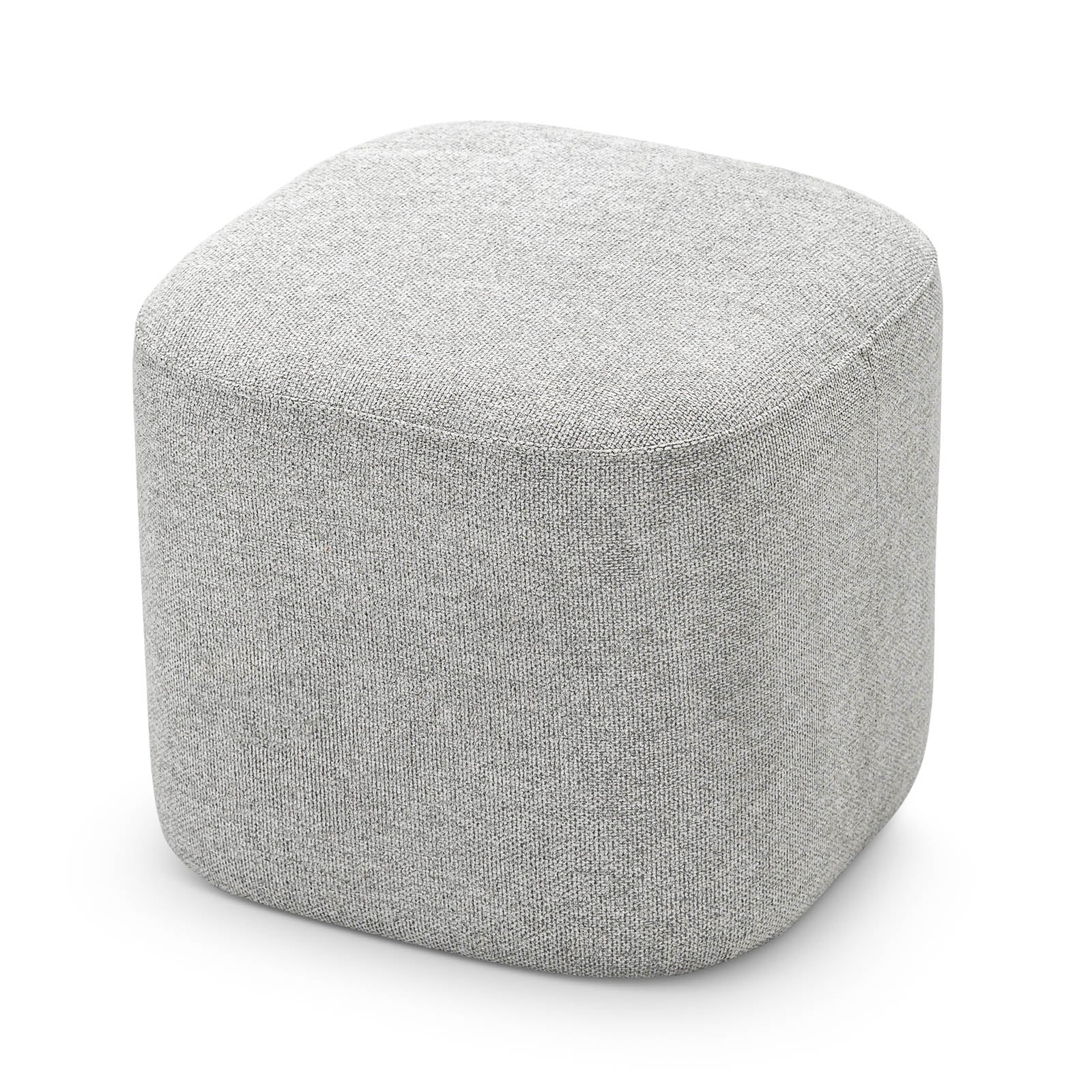 Kelsa 41cm Square Ottoman - Hail Grey Ottoman Eastern-Local
