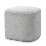 Kelsa 41cm Square Ottoman - Hail Grey Ottoman Eastern-Local