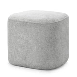 Kelsa 41cm Square Ottoman - Hail Grey Ottoman Eastern-Local