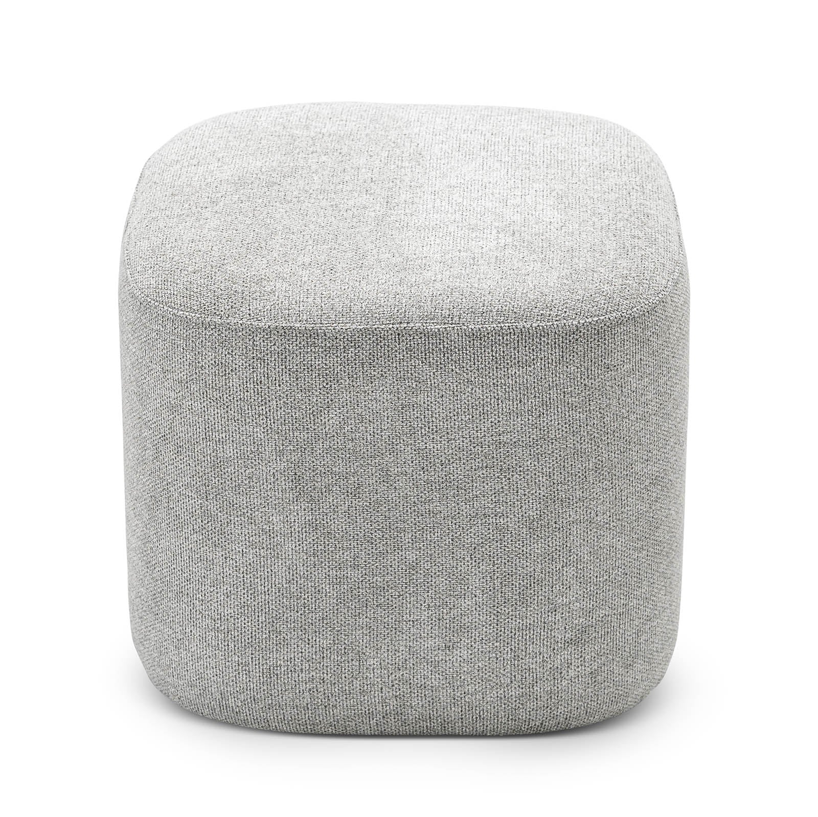 Kelsa 41cm Square Ottoman - Hail Grey Ottoman Eastern-Local