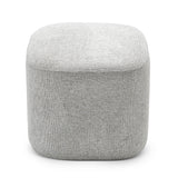 Kelsa 41cm Square Ottoman - Hail Grey Ottoman Eastern-Local