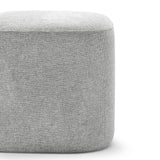 Kelsa 41cm Square Ottoman - Hail Grey Ottoman Eastern-Local