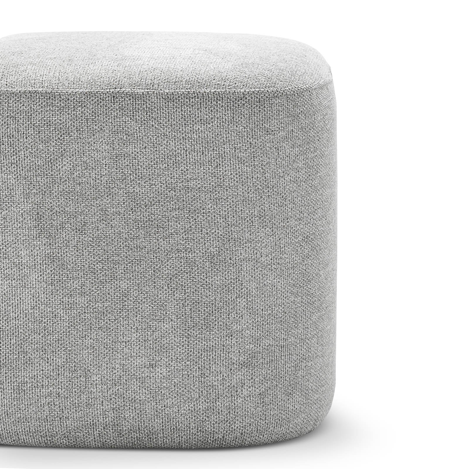 Kelsa 41cm Square Ottoman - Hail Grey Ottoman Eastern-Local