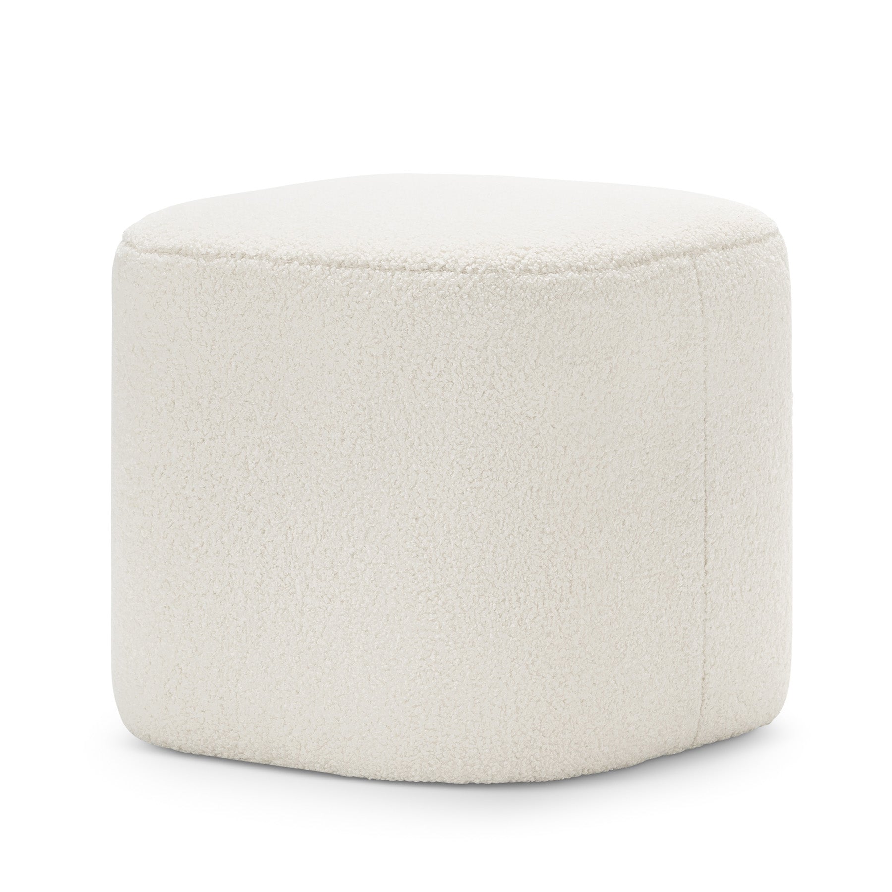 Kelsa 41cm Square Ottoman - Bouclé Cream Ottoman Eastern-Local