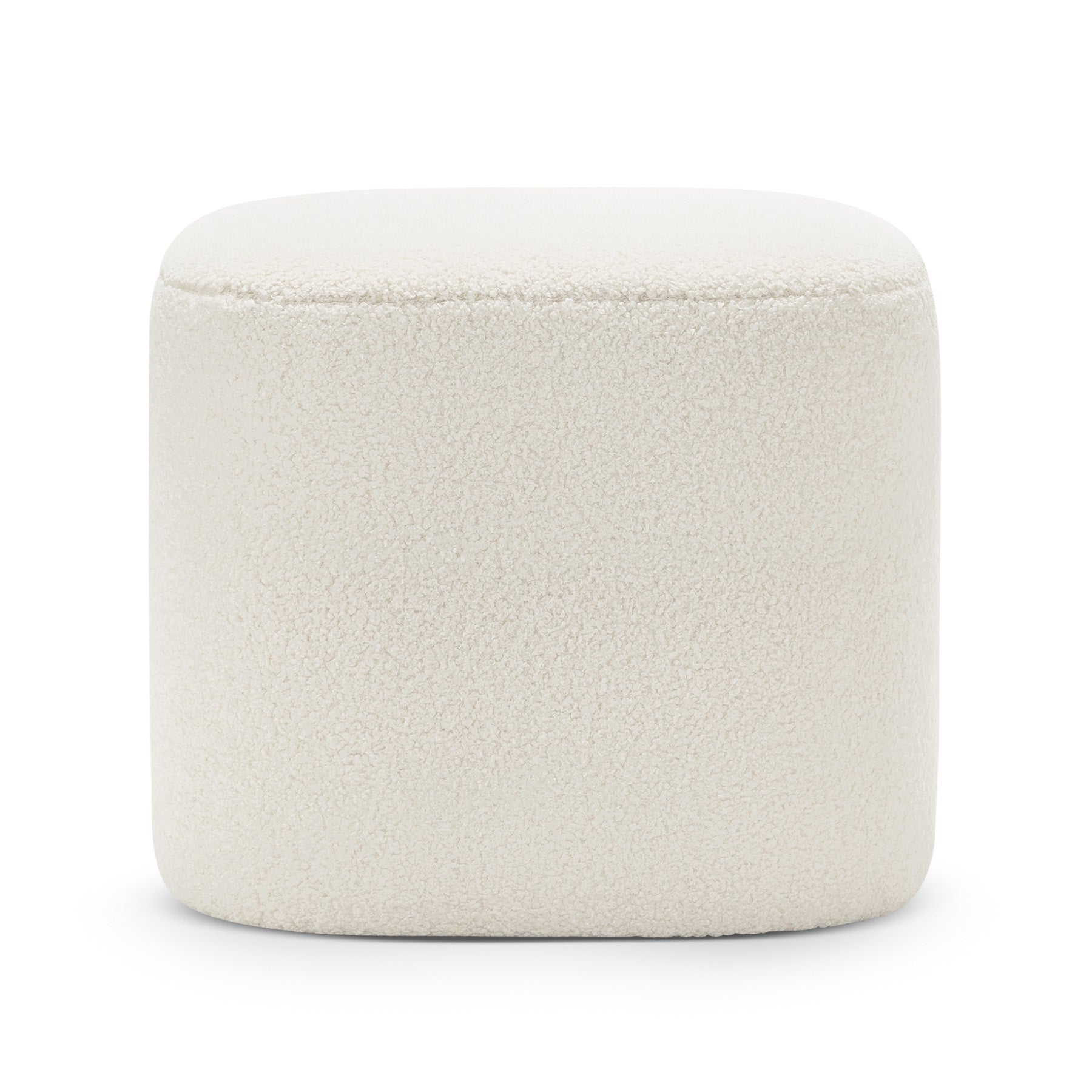 Kelsa 41cm Square Ottoman - Bouclé Cream Ottoman Eastern-Local