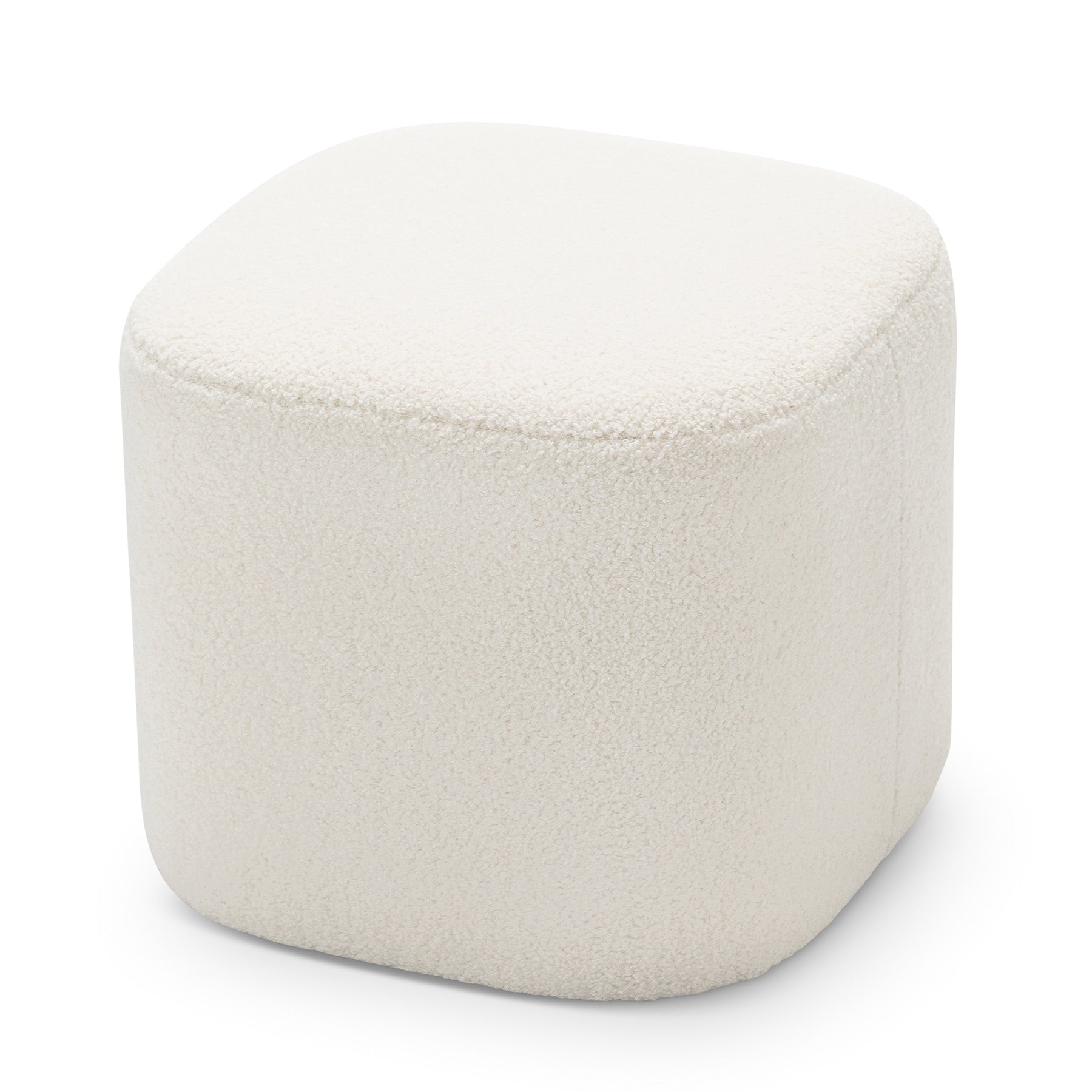 Kelsa 41cm Square Ottoman - Bouclé Cream Ottoman Eastern-Local