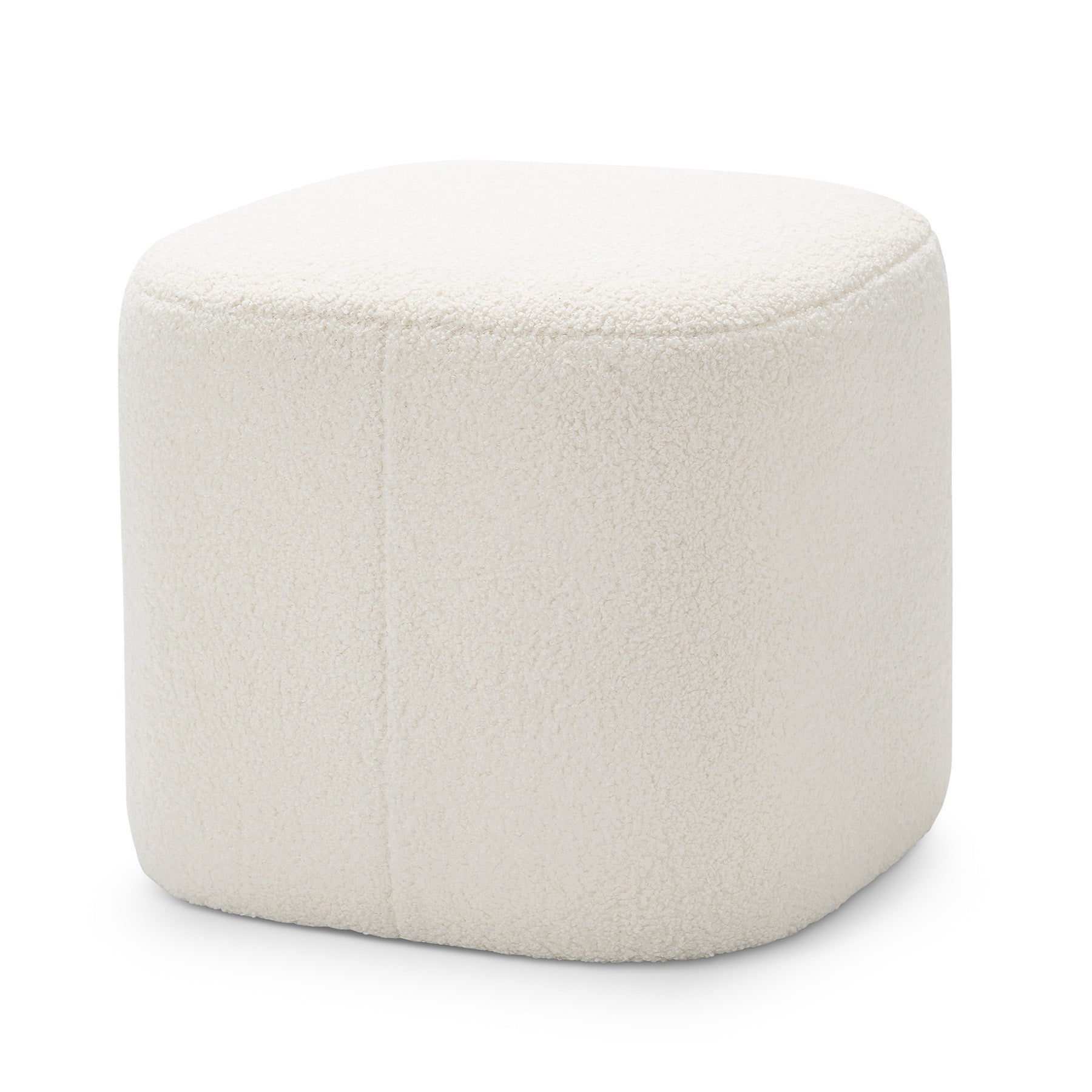 Kelsa 41cm Square Ottoman - Bouclé Cream Ottoman Eastern-Local