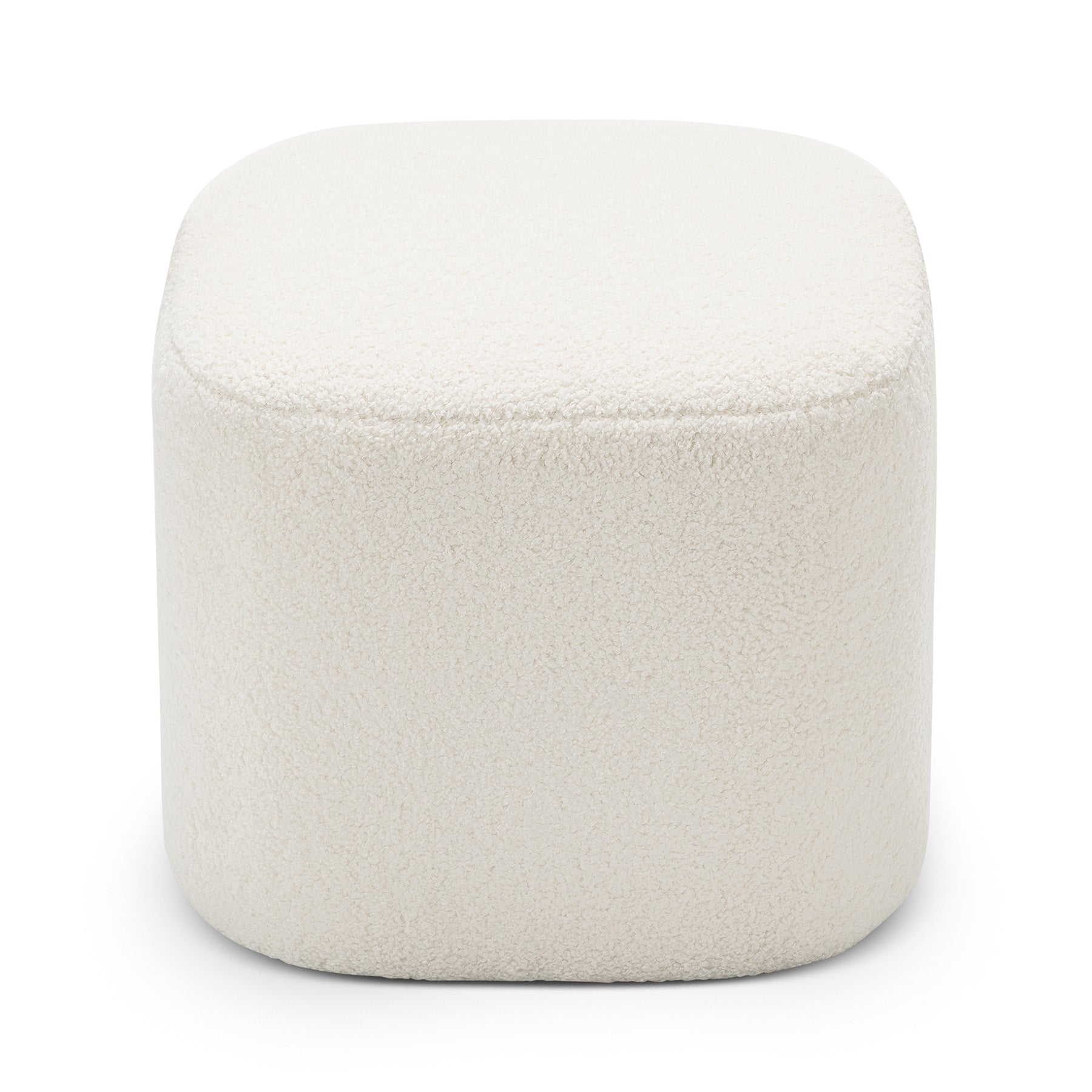 Kelsa 41cm Square Ottoman - Bouclé Cream Ottoman Eastern-Local