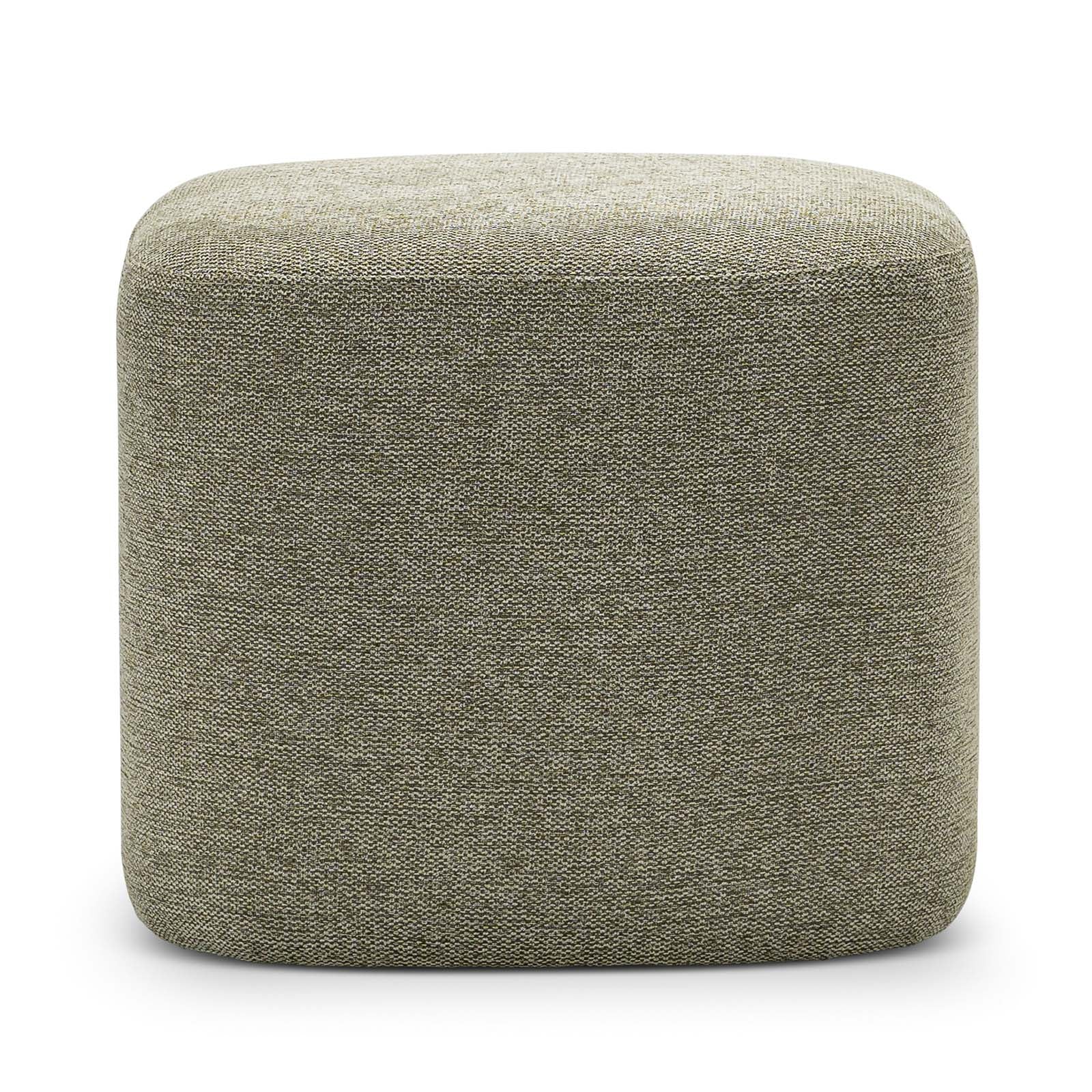 Kelsa 41cm Square Ottoman - Moss Green Ottoman Eastern-Local