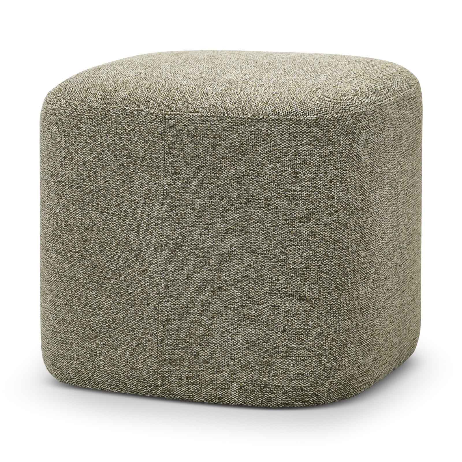Kelsa 41cm Square Ottoman - Moss Green Ottoman Eastern-Local