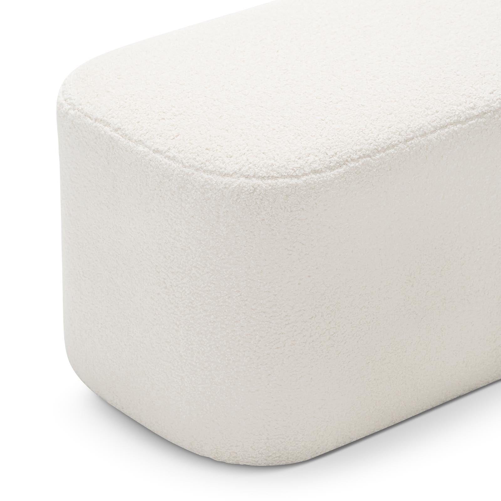 Kelsa 81cm Ottoman Bench - Bouclé Cream Ottoman Eastern-Local