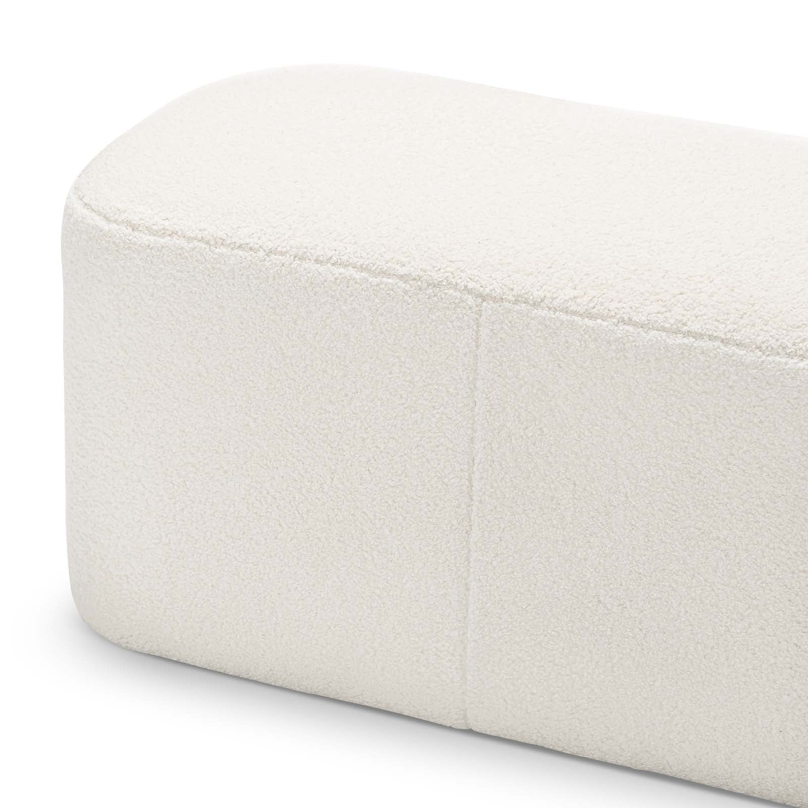 Kelsa 81cm Ottoman Bench - Bouclé Cream Ottoman Eastern-Local