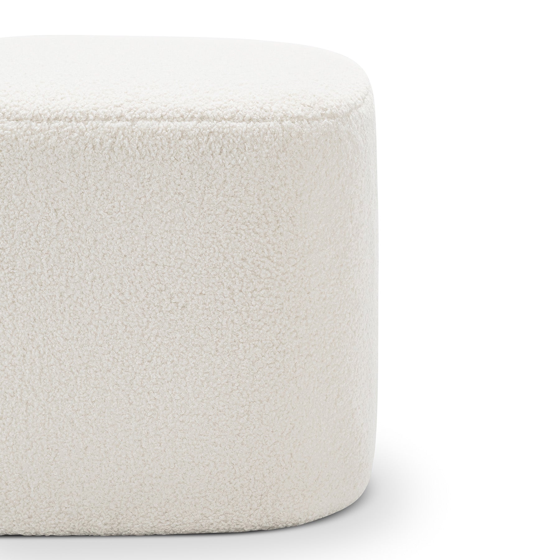 Kelsa 81cm Ottoman Bench - Bouclé Cream Ottoman Eastern-Local