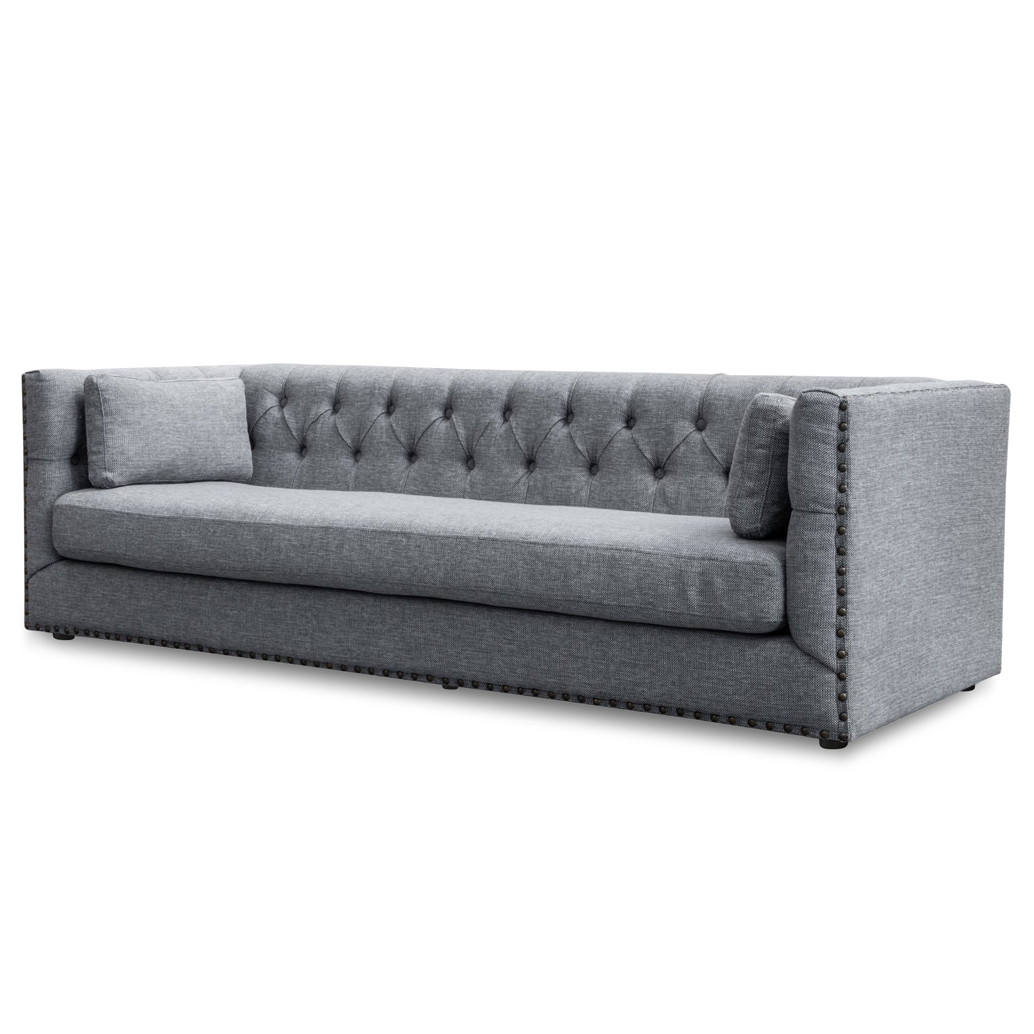 Aurea 3 Seater Fabric Sofa - Graphite Grey Casa-Core